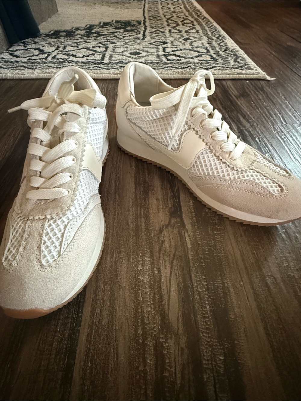 Dolce Vita Cream Suede & Mesh Sneakers
